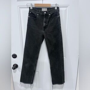 Everlane Way High Washed Black Denim Jeans Size 25